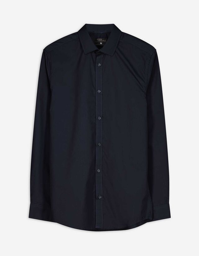 Hemd - b&uuml;gelleicht - dunkelblau