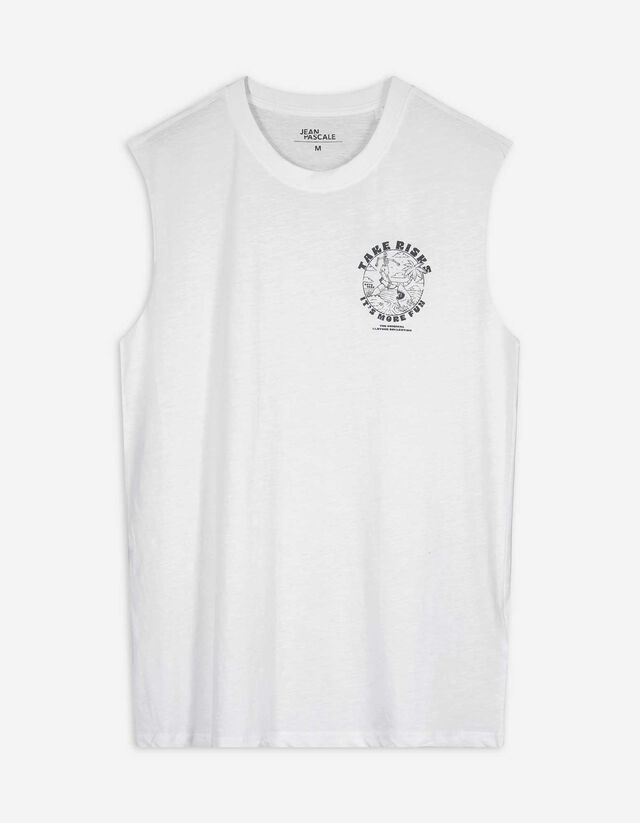 Tanktop - R&uuml;ckenprint - wei&szlig;