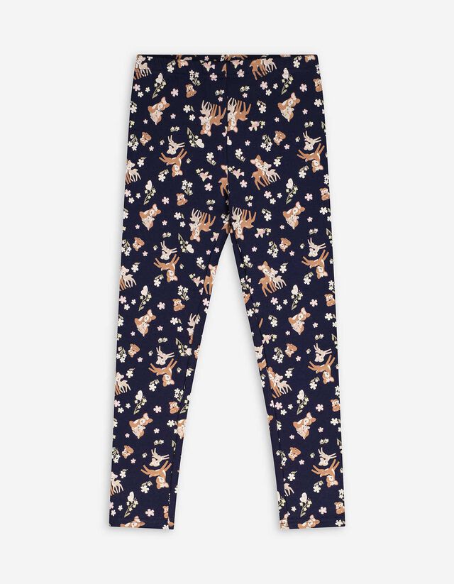Leggings - Allover-Print - dunkelblau