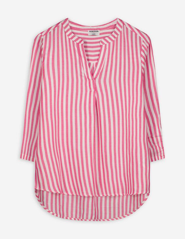 Bluse - Dreiviertel&auml;rmel - rosa