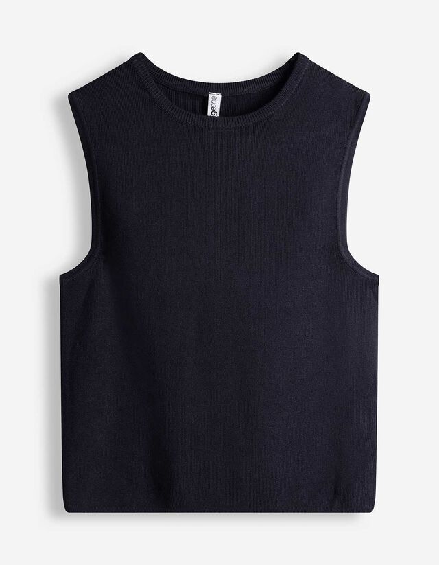 Stricktop - Feinstrick - dunkelblau