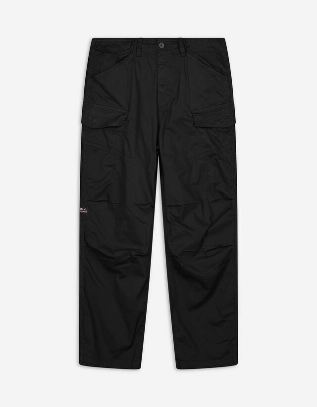 Cargohose - Baggy Fit - schwarz