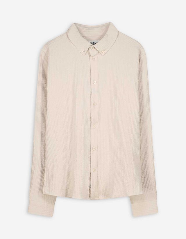 Hemd - einfarbig - beige