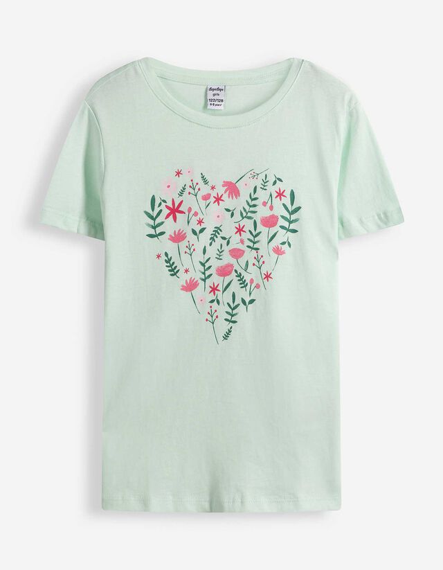 T-Shirt - Frontprint - hellgr&uuml;n