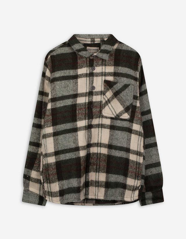 Hemd - Woll-Optik - gr&uuml;n