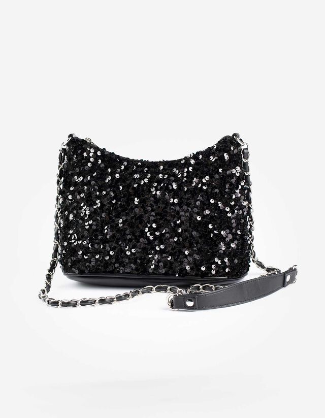 Paillettenbesatz - schwarz