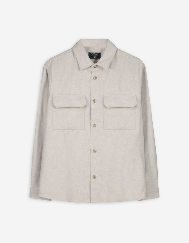 Hemd - Woll-Optik - beige