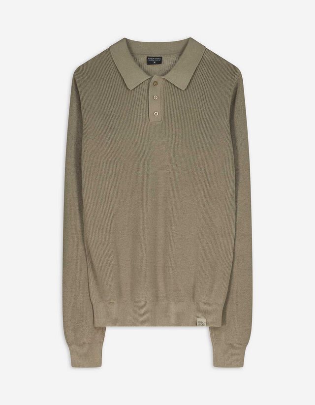 Pullover - Polokragen - dunkelgr&uuml;n
