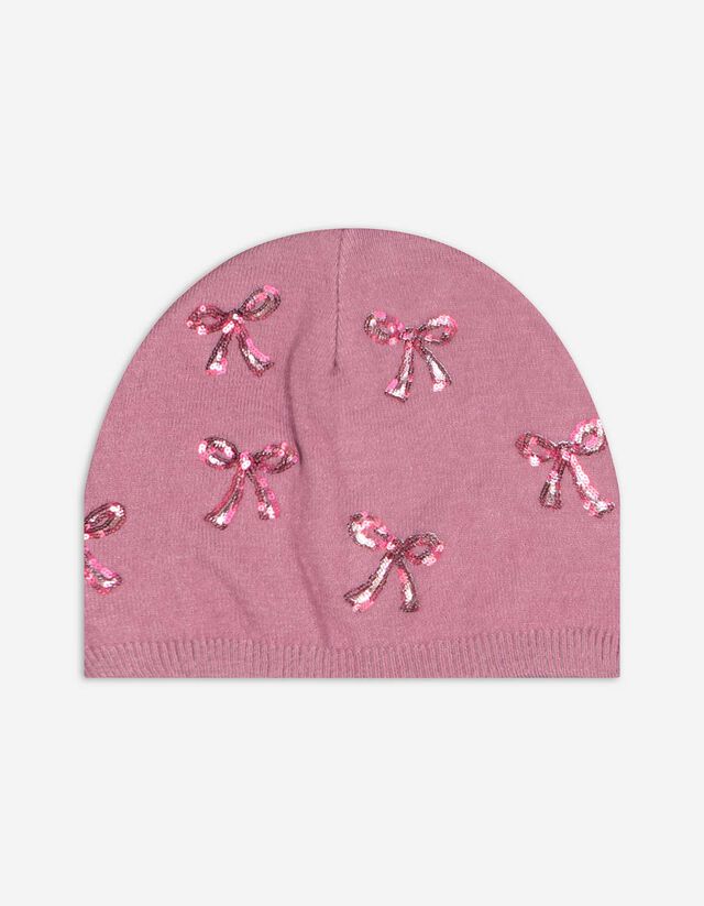 M&uuml;tze - Paillettenbesatz - lila