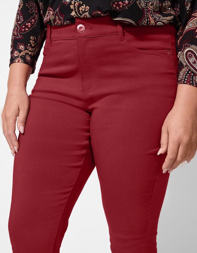 Jeggings - Regular Waist - dunkelrot