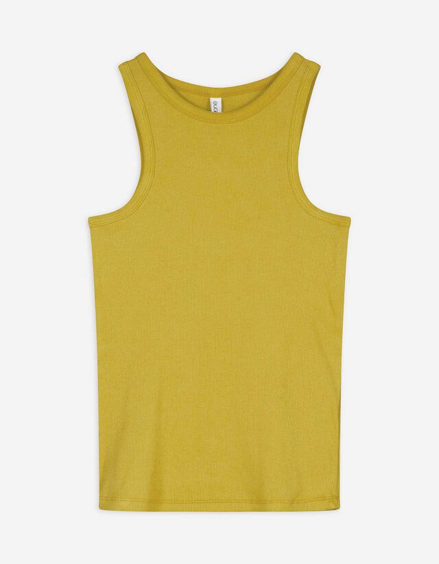 Top - Rippenstruktur - gr&uuml;n