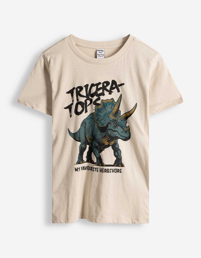 T-Shirt - Frontprint - beige