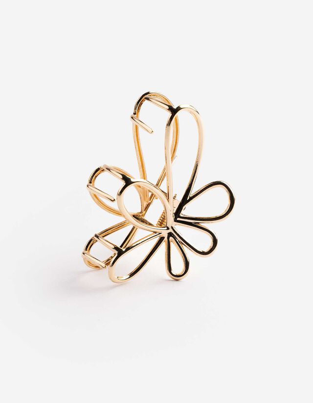 Haarklammer - Metallic-Details - goldfarben