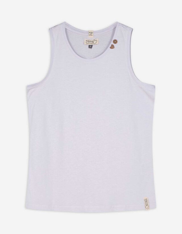 Top - &Uuml;berschnittene Schultern - dunkellila