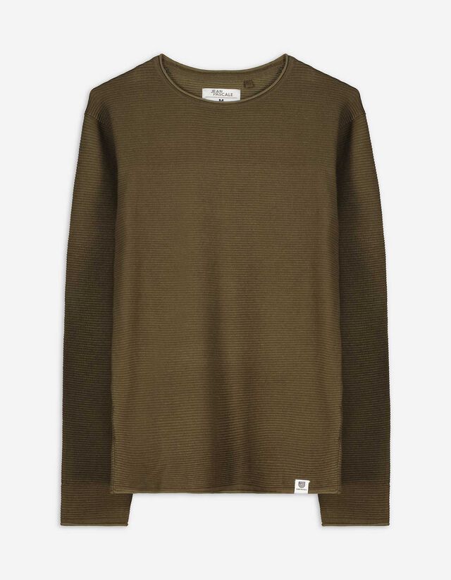 Pullover - Rundhals-Ausschnitt - braun