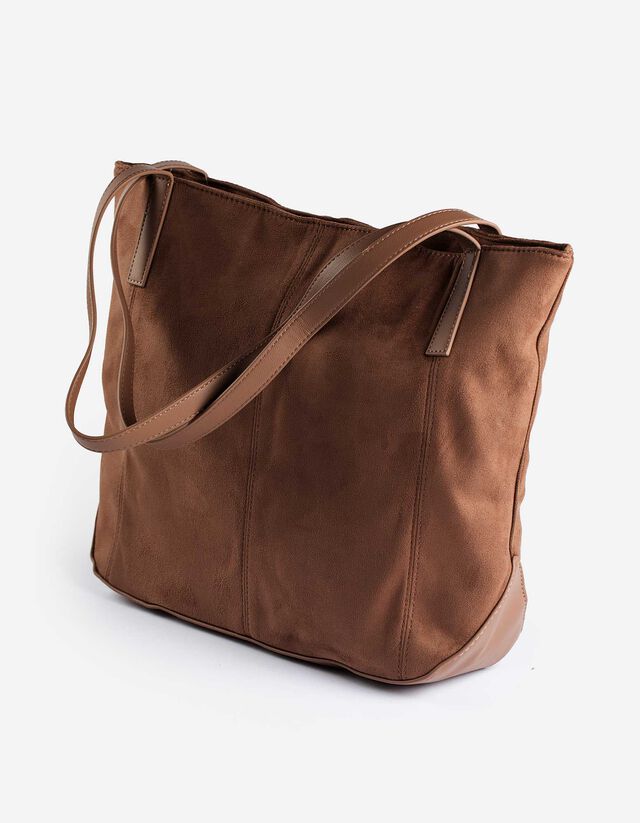 Tasche - Lederoptik - dunkelbraun