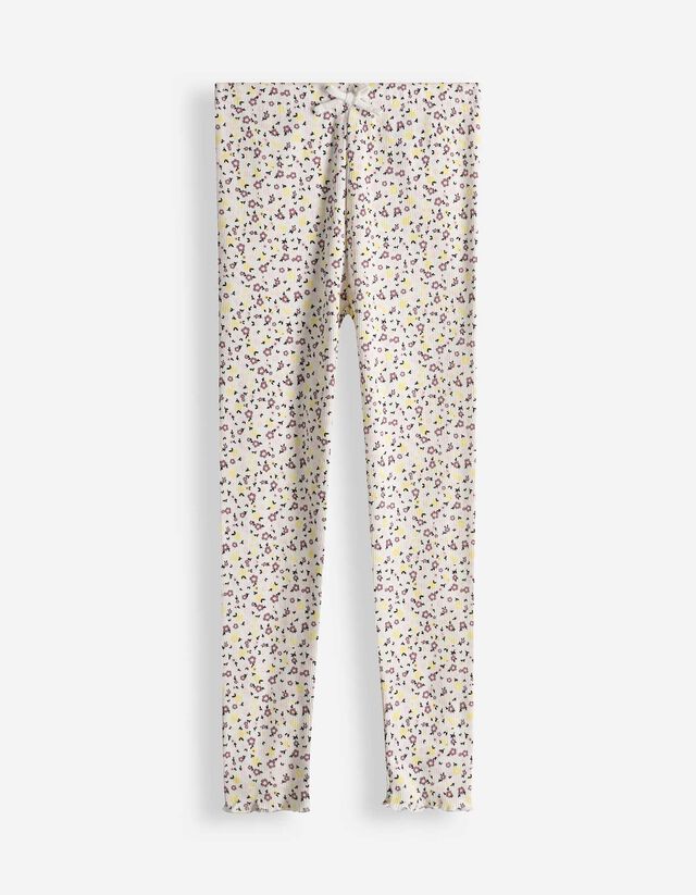 Leggings - Gerippt - wei&szlig;