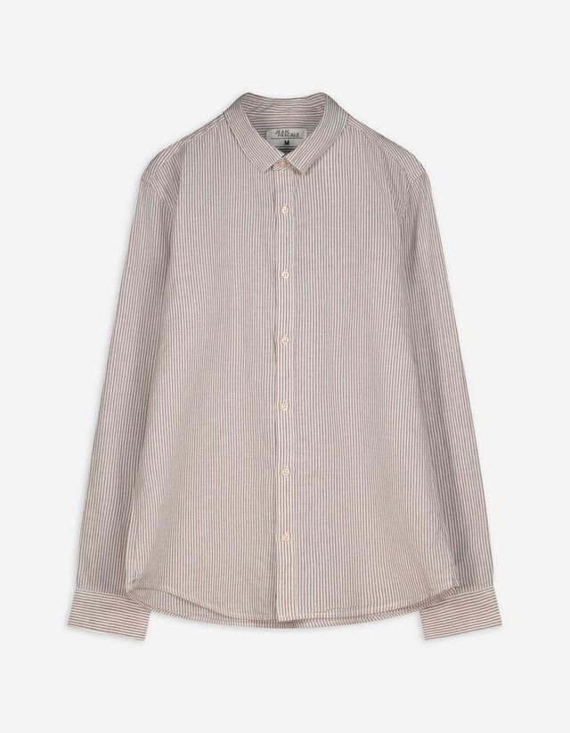 Hemd - Leinen-Mix - hellbraun