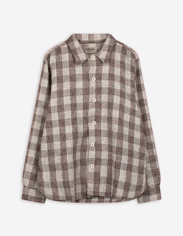 Hemd - Karomuster - beige