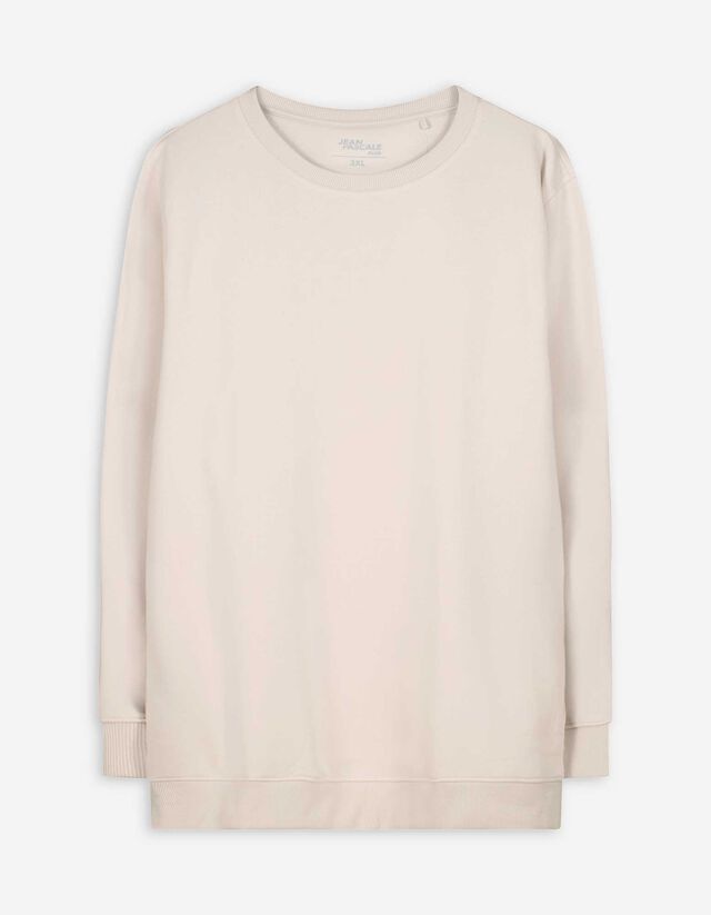 Sweatshirt - einfarbig - beige