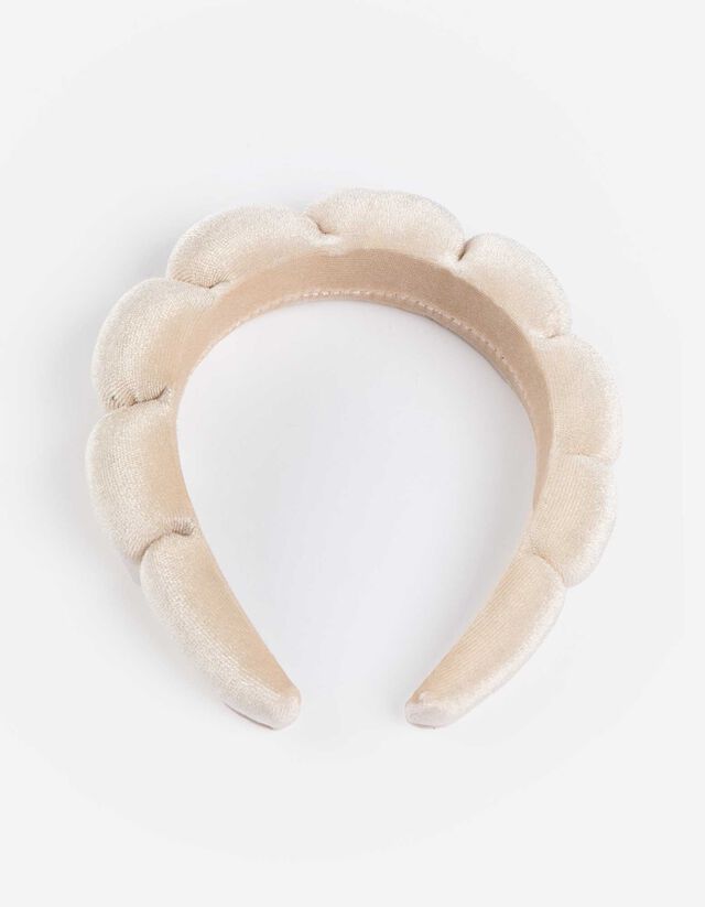 Haarschmuck - Weiches Material - beige