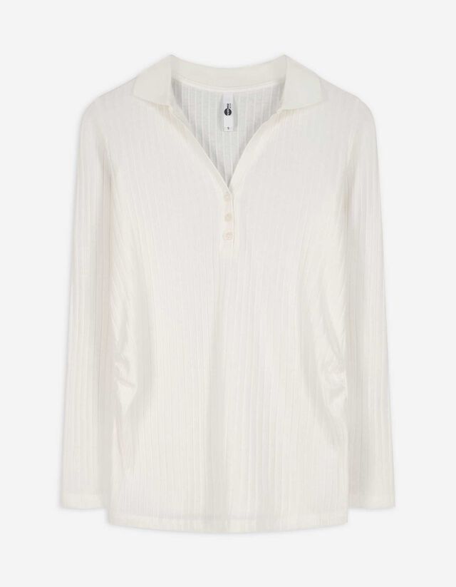 Umstandsshirt - Hemdkragen - wei&szlig;