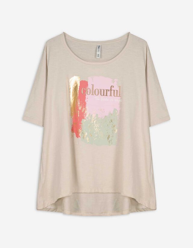 T-Shirt - Stickereien - wei&szlig;