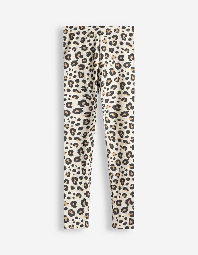 Leggings - Allover-Print - beige