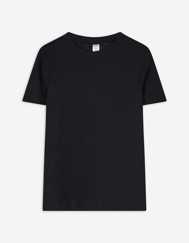 T-Shirt - einfarbig - schwarz