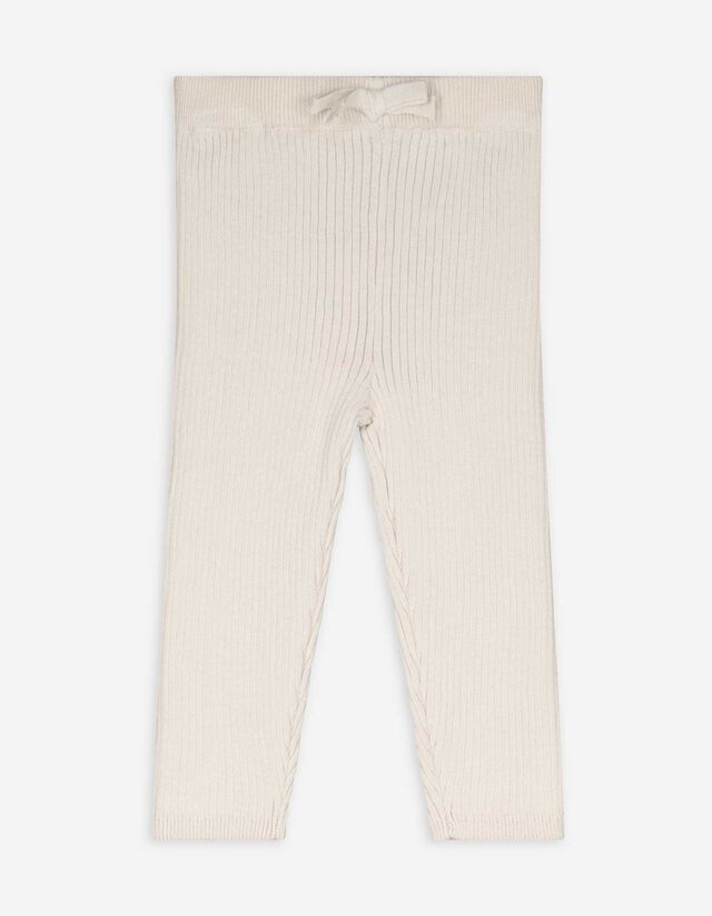 Leggings - Rippstrick - wei&szlig;