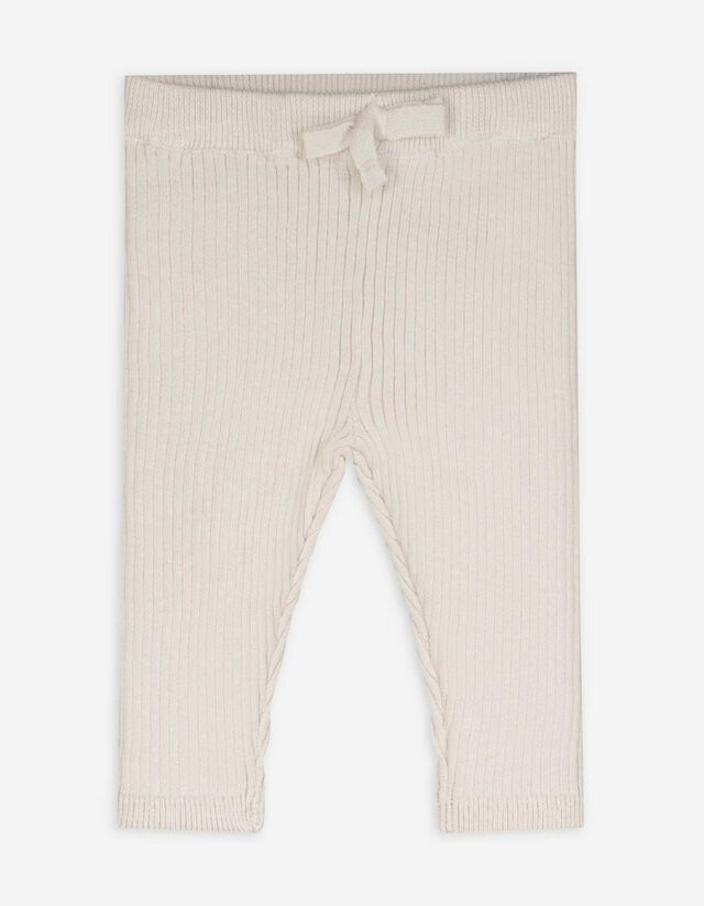 Leggings - Rippstrick - wei&szlig;