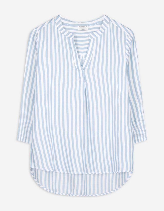 Bluse - Dreiviertel&auml;rmel - blau