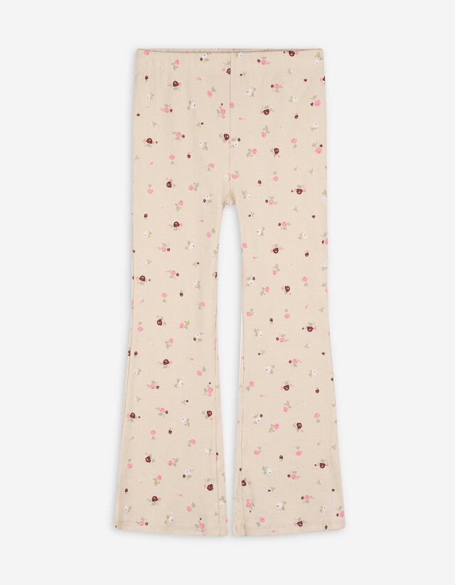 Leggings - Allover-Print - beige