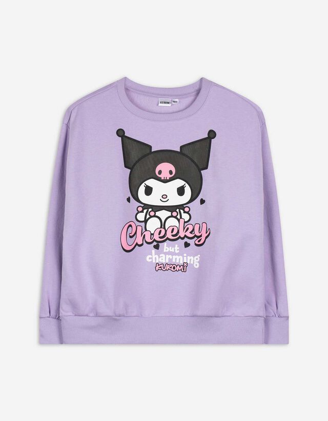 Sweatshirt - Frontprint - lila