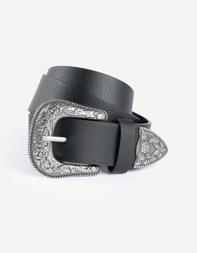 G&uuml;rtel - Lederoptik - schwarz