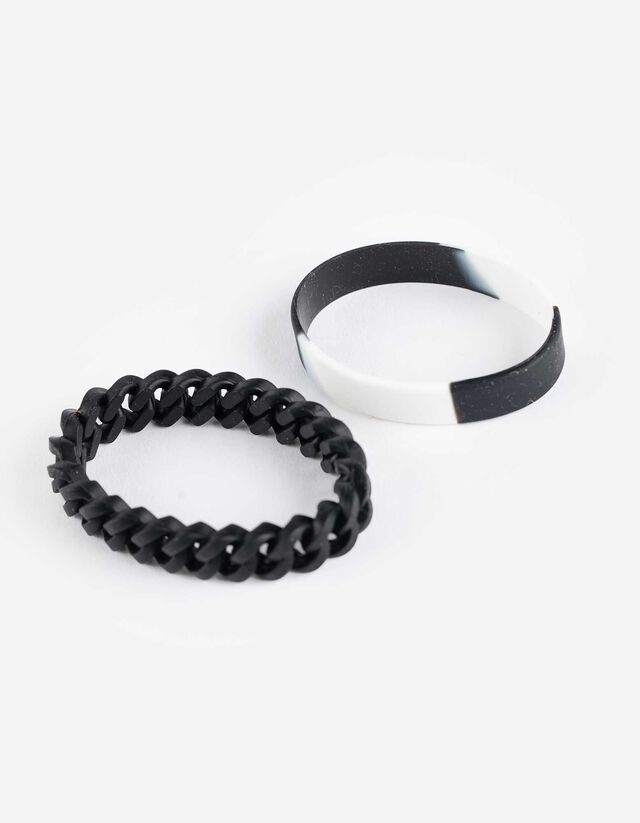 Armband - 2er-Pack - schwarz