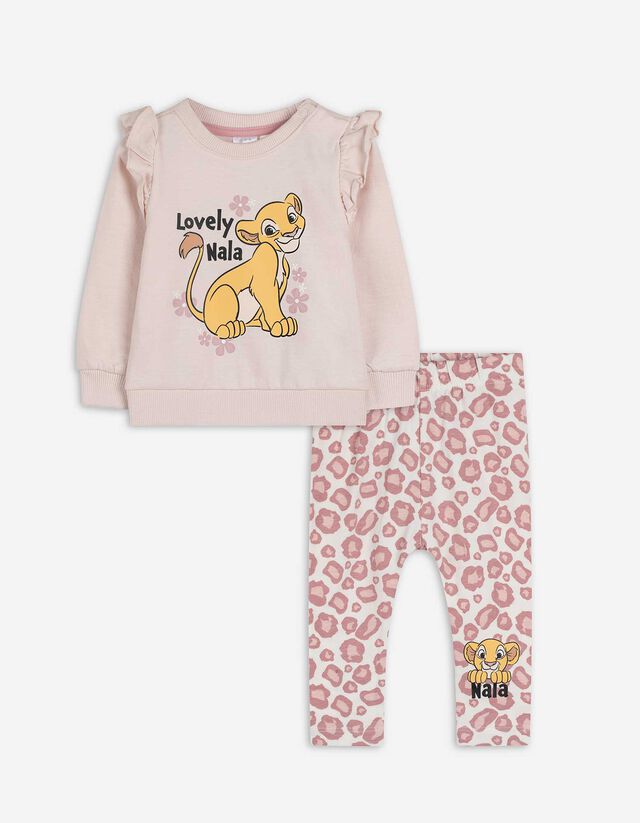 Set aus Sweatshirt und Hose - K&ouml;nig der L&ouml;wen - rosa