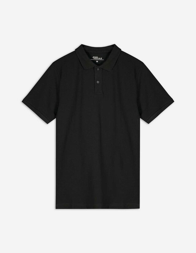 Poloshirt - einfarbig - schwarz