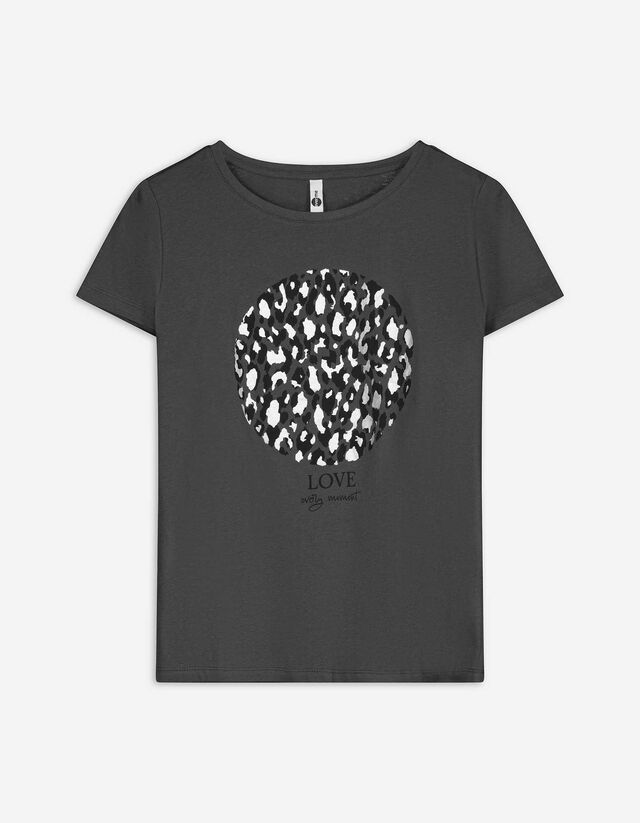 T-Shirt - Glitzerprint - dunkelgrau