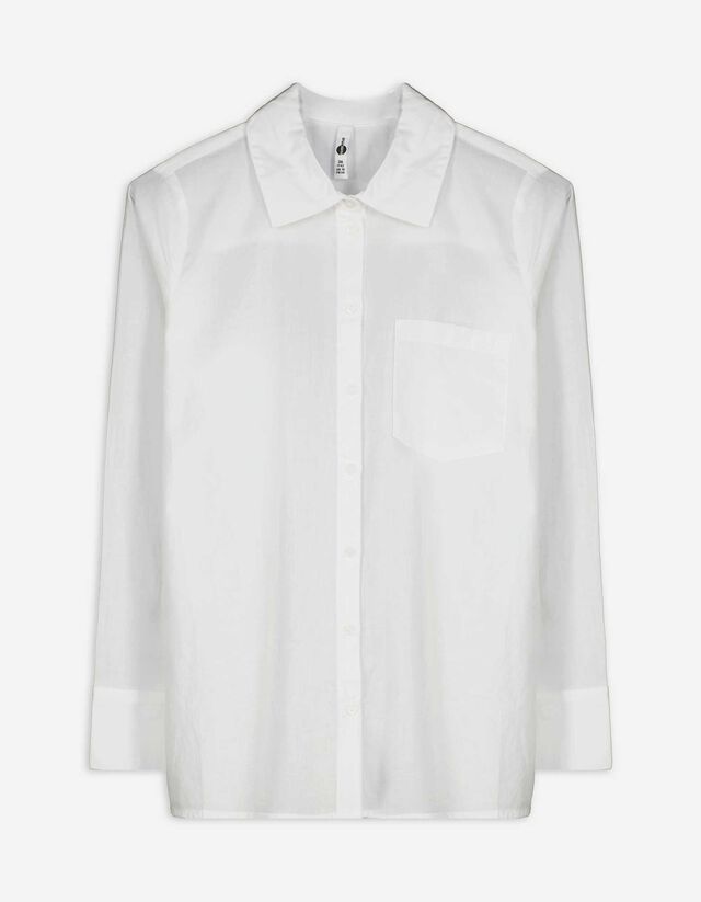 Hemdbluse - Soft-Touch - wei&szlig;