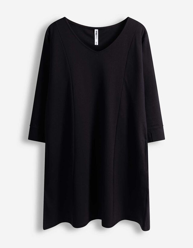 Kleid - Allover-Print - schwarz