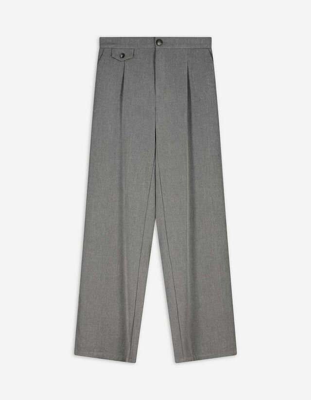 Hose - Wide Fit - grau