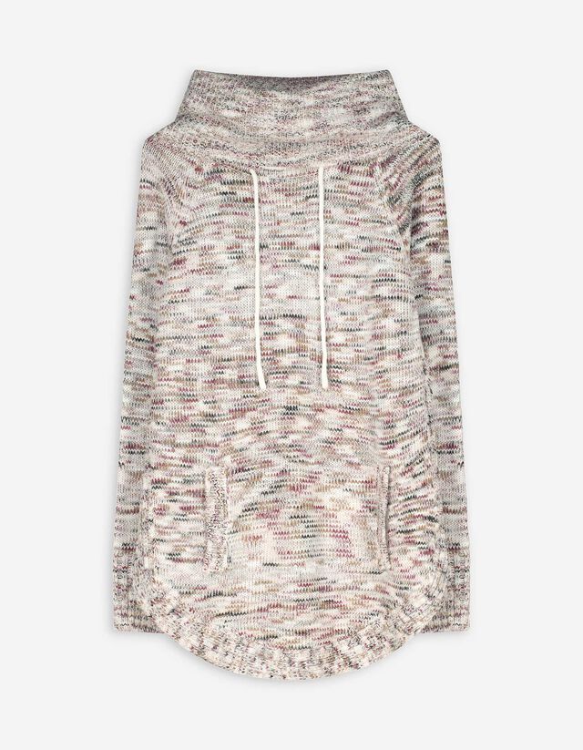 Longpullover - Rollkragen - wei&szlig;