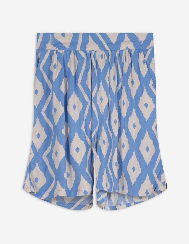 Shorts - Allover-Print - hellblau