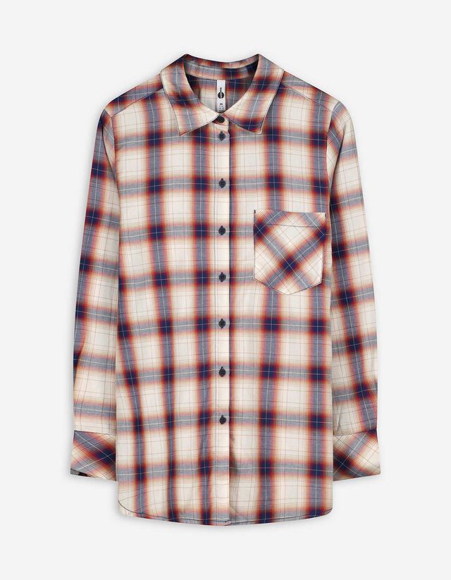 Bluse - Karomuster - dunkelblau