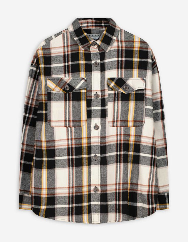 Hemd - Brusttasche - schwarz