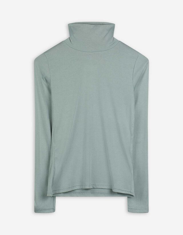 Langarmshirt - Rollkragen - t&uuml;rkis