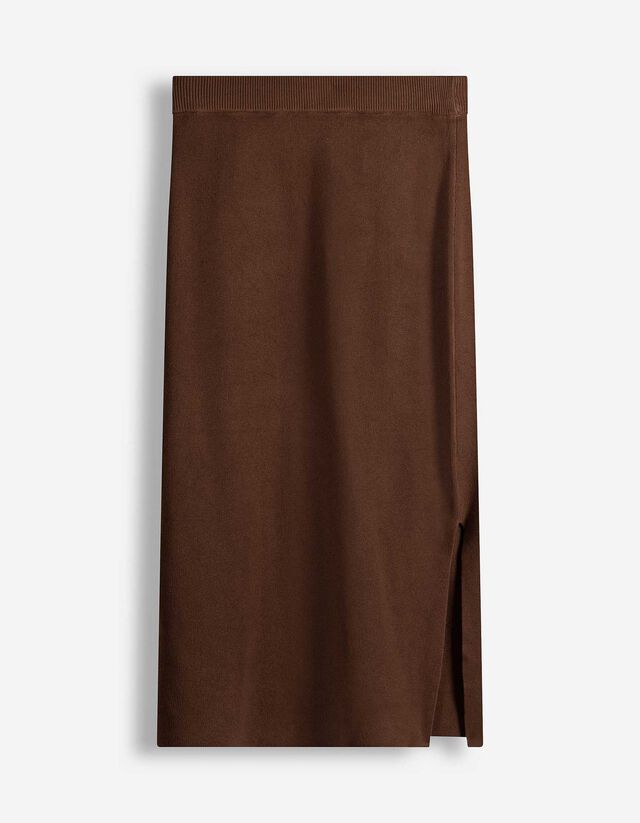 Strickrock - Wadenlang - braun