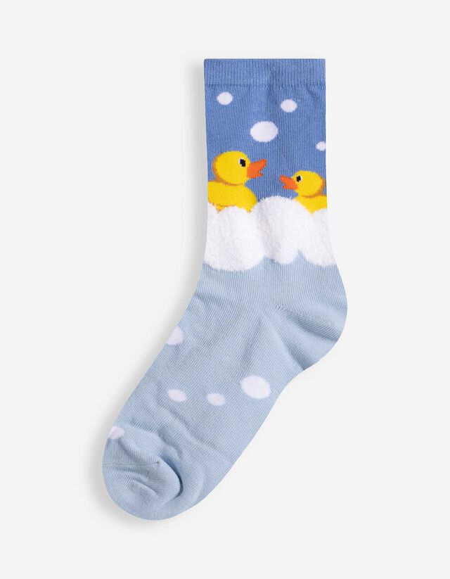 Socken - Allover-Muster - hellblau