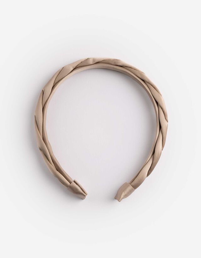 Haarschmuck - Weiches Material - beige